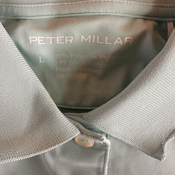 Peter Millar Women's Mint Teal Long Sleeve Polo Shirt Size Large - Picture 3 of 6